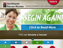 Tablet Screenshot of northlandsrescuemission.org